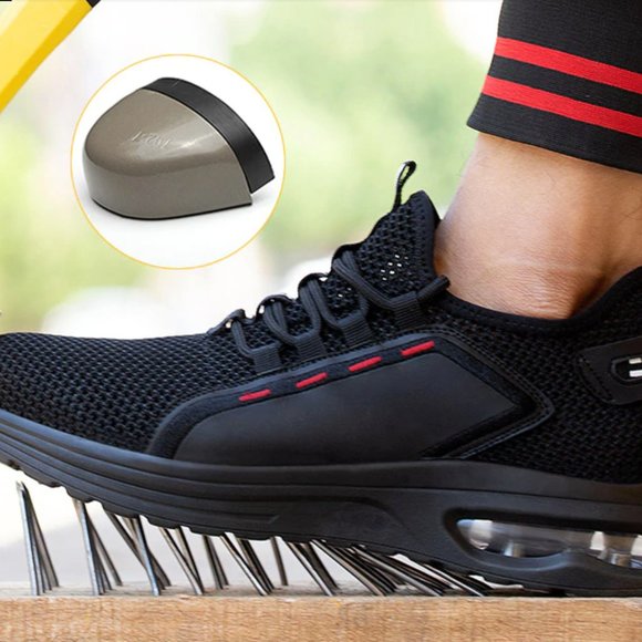 Indestructible Shoe Steel Toe Anti Skid Stab Proof Breathable Safety Sneaker - Picture 16 of 16